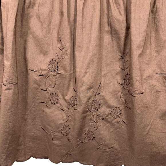 BOHO flared embraided chocolate brown skirt size 8 NAVADA - Picture 12 of 13